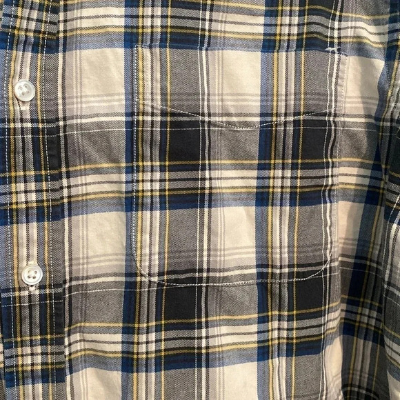 J. McLaughlin medium plaid men’s buttons down - great condition - blue/green - Picture 3 of 7
